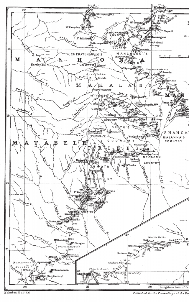A section of Theodore's map in southern Africa (photo: The Bent Archive).
